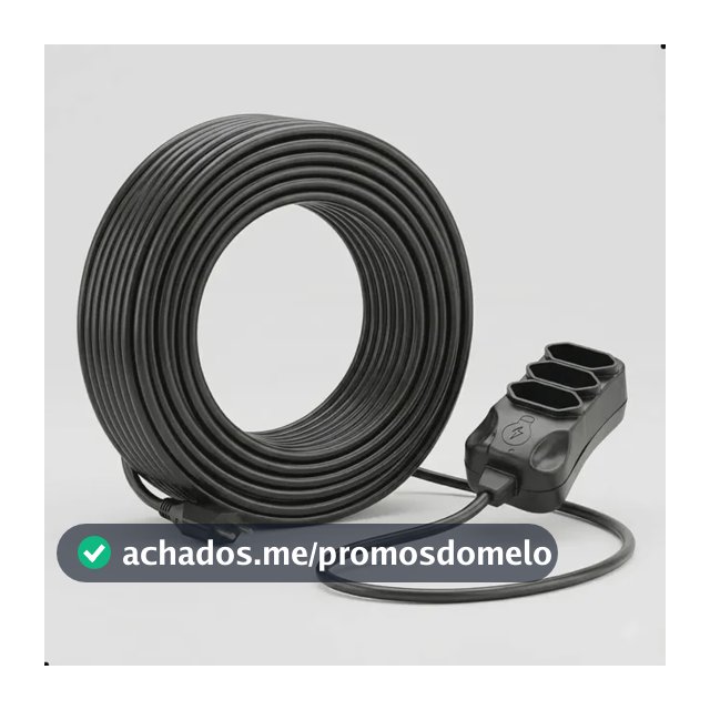 Extensão Elétrica 30 Metros Reforçada 3 Tomadas Cabo Resistente 10a 20a Bivolt Uso Profissional Residencial Obra Alta Durabilidade