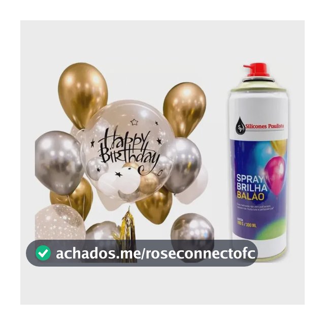 Spray Brilho Balão Renovação Bexiga Látex Buffet Festa 300ml