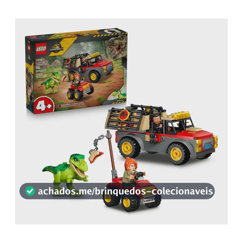 Blocos de Montar LEGO Jurassic World Caminhão de Transporte do T. Rex para Crianças