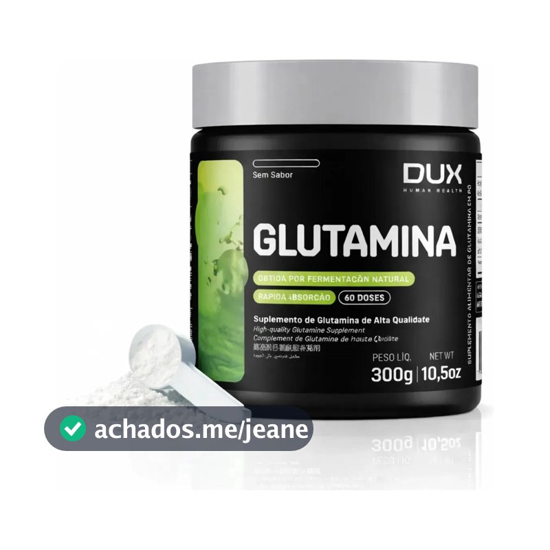 Suplemento Dux Nutrition Glutamina en pó sabor sem sabor x 300g