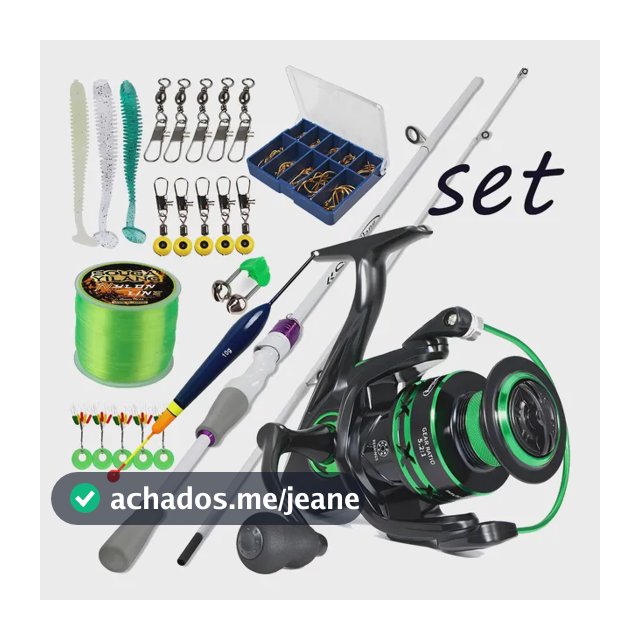 Kit De Pesca Vara 1,80m Carbon E Molinete Alumínio 1000-5000