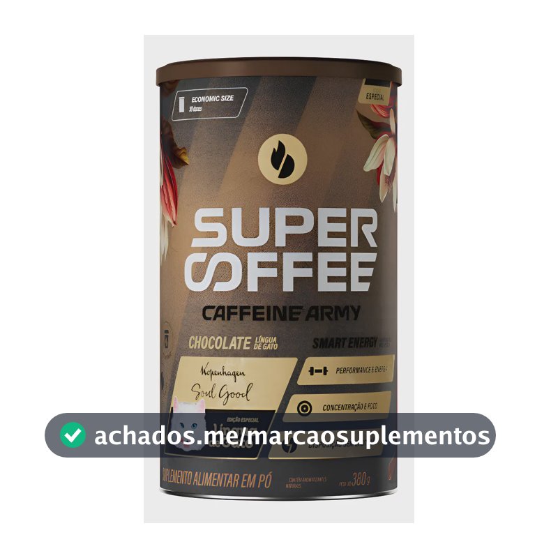 Supercoffee Lingua De Gato Economic Size 380g Caffeine Army Chocolate Ao Leite