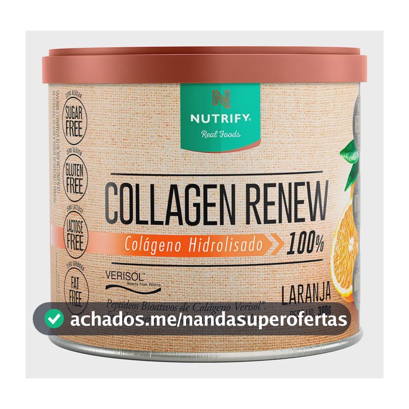 Colágeno Nutrify Renew em pó sabor Laranja x 300g