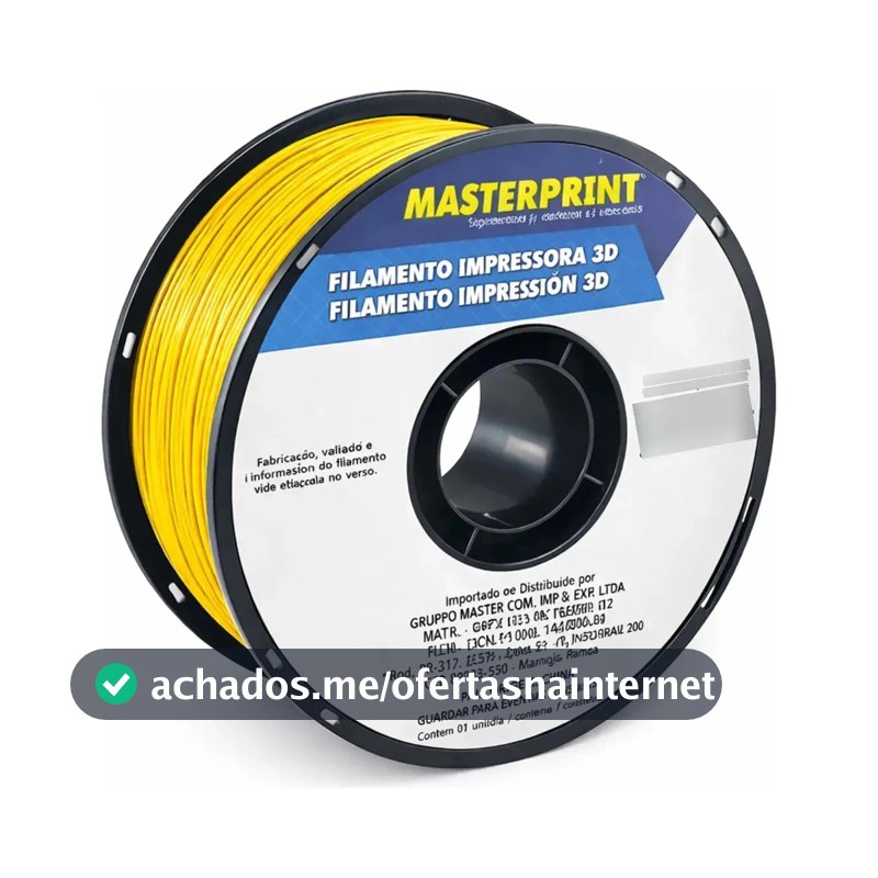 Filamento Impressora 3d Petg Masterprint Amarelo 1.75mm 1kg Amarelo