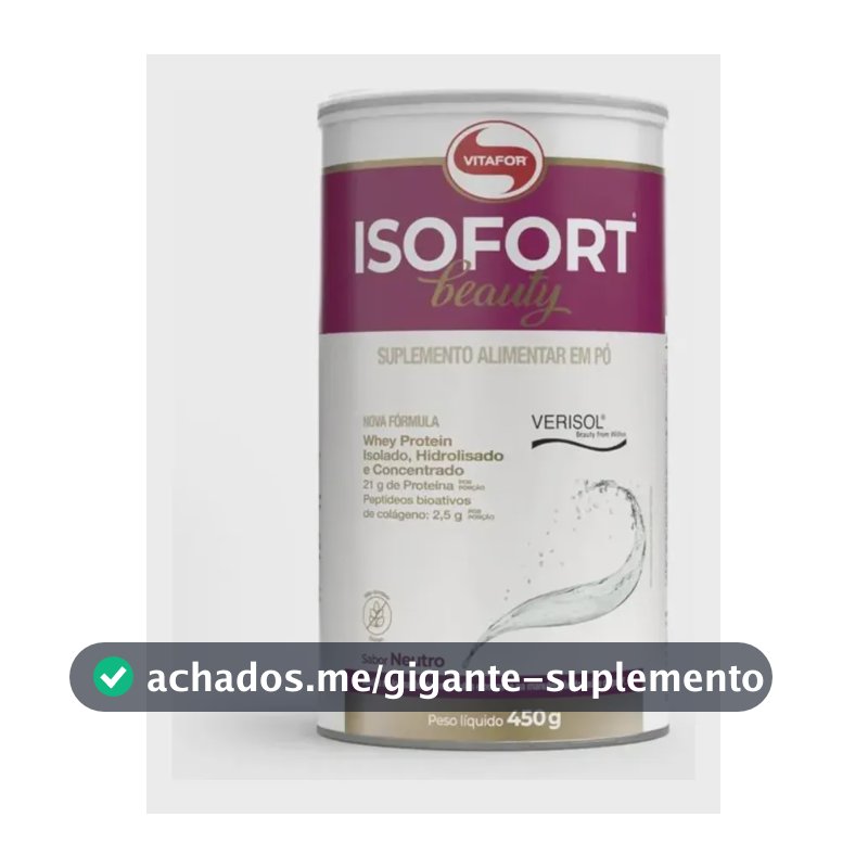 Suplemento Alimentar Isofort Beauty Neutro 450g Vitafor Sem Sabor