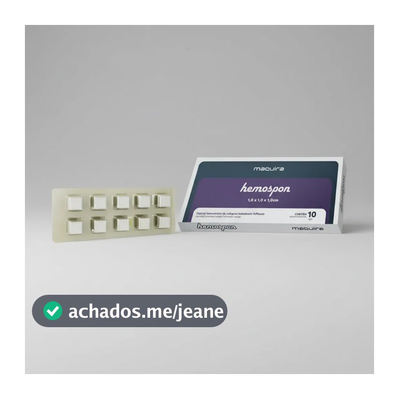 Hemospon Esponja De Colágeno Hemostática 10 Un