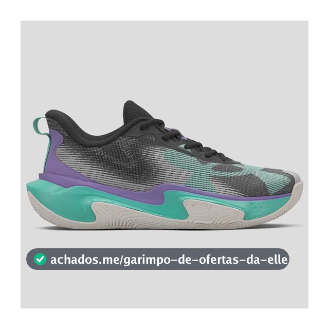 Tênis Masculino Layup Under Armour Black/purplhebe/grenmod Liso 43 Br