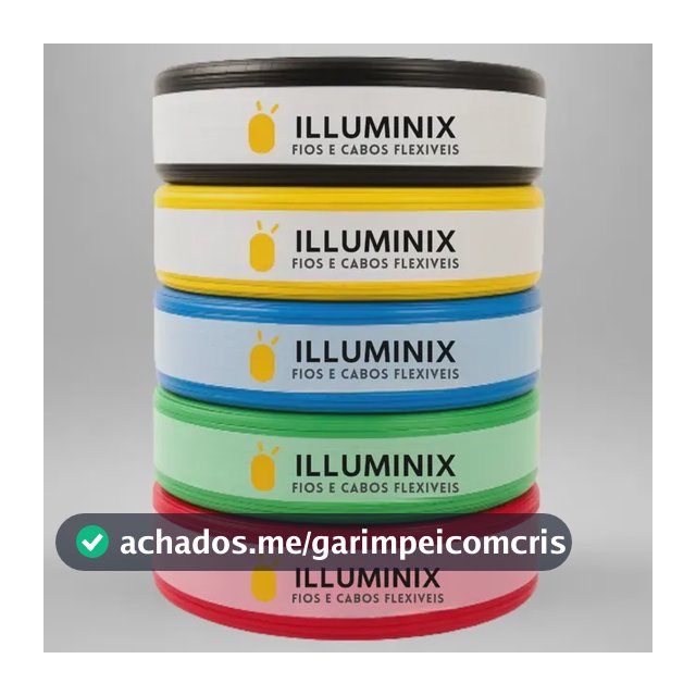 Cabo Flexível 1,5 Mm² Illuminix Rolo Com 100 Metros 750v Preto