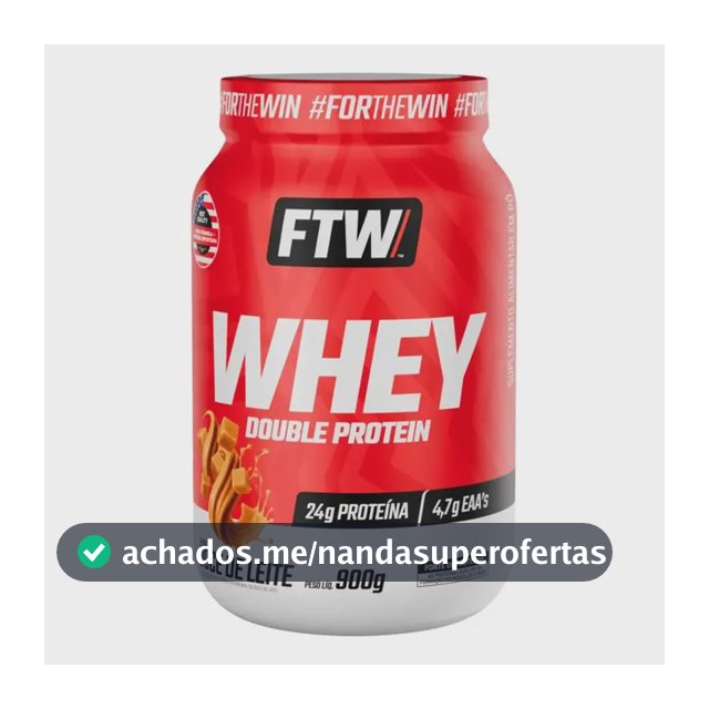 Whey Double Protein 900g Sabor Doce De Leite - FTW