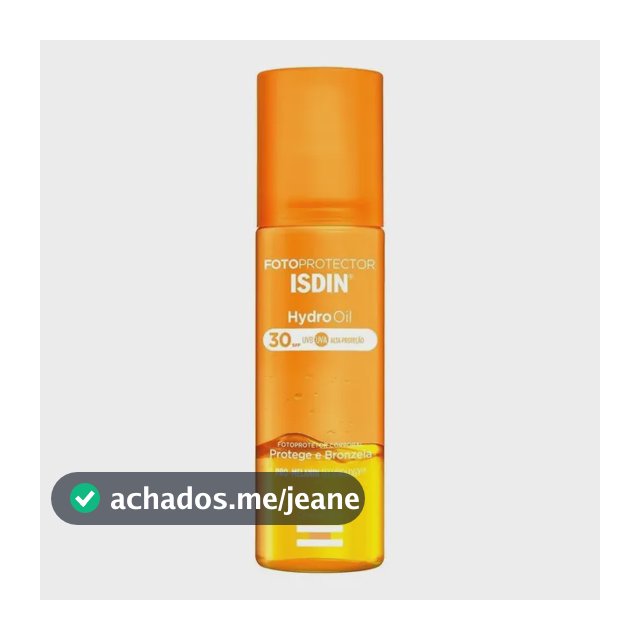 Protetor Solar Corporal e Bronzeador Isdin HydroOil FPS 30 200ml