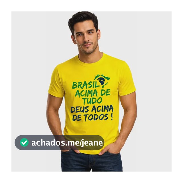 Camisa Brasil Acima De Tudo Militar Masculina Bolsonaro País