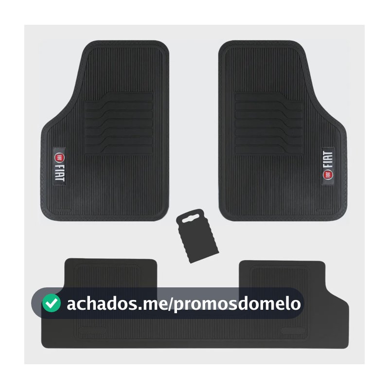Tapete Emborrachado Carro Personalizado Jogo 5 Peças Fiat 3 Peças Palio 1996 A 2011