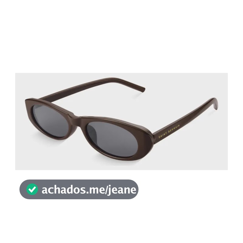 Óculos de Sol Saint Germain Feminino Amalfi Oval Marrom UV400