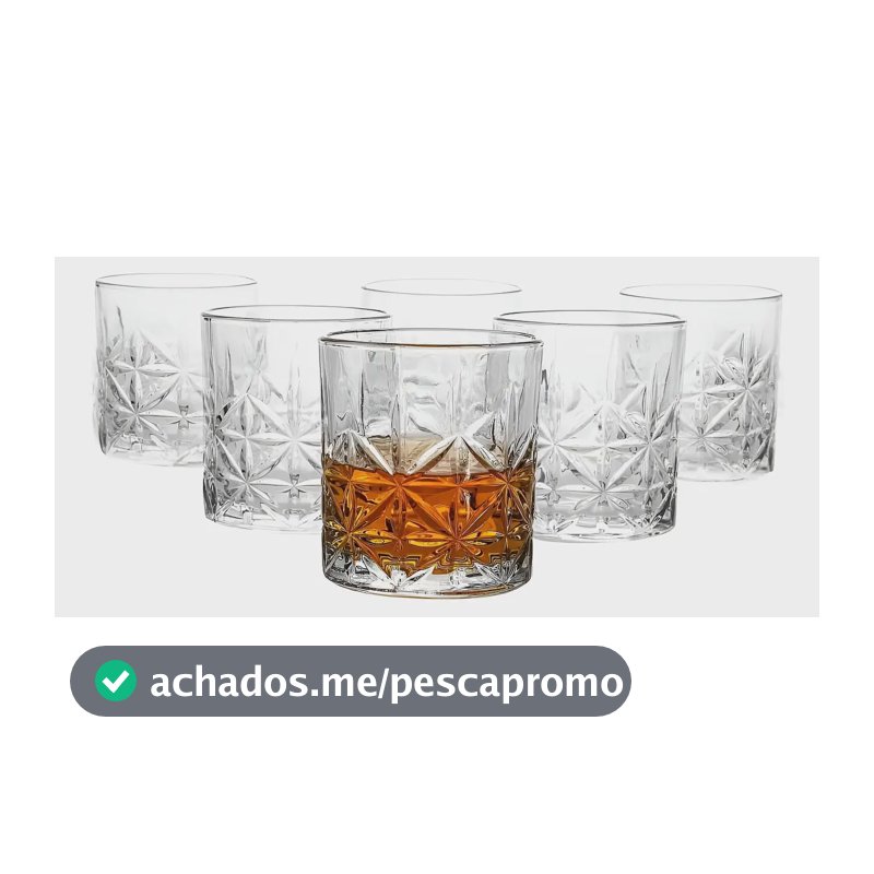 Jogo De Copos De Vidro 330ml 6 Peças Haus - Pavillion