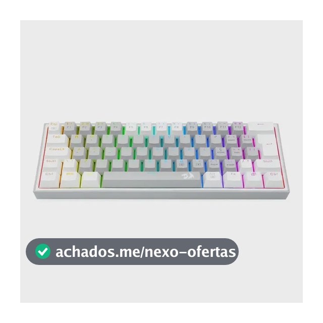 Teclado Gamer Redragon K617 Compacto Fizz Rgb Cinza E Branco
