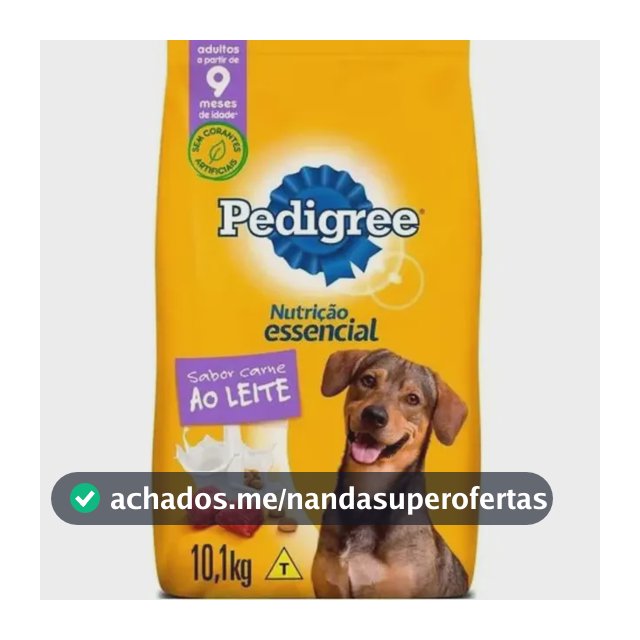 Ração Pedigree Adulto Nutrição Essencial Ao Leite 10kg