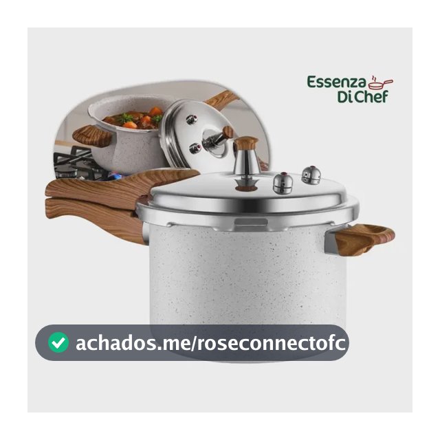Panela de Pressão 4,2L Cerâmica Antiaderente Fechamento Externo Todos os Fogões Indução a Gás