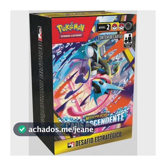 Desafio Estratégico Pokémon Tcg Caos Ascendente Copag 36936 Desafio Estratégico Caos Ascendente Português - 88 Cartas