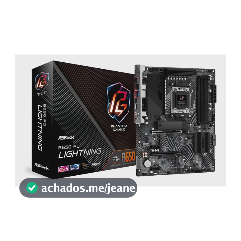 Placa-mãe Asrock B650m Pg Lightning Ddr5 Am5 preta