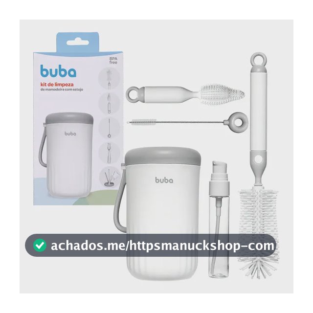 Kit Portátil Para Limpeza De Mamadeira 5 Em 1 Escova Buba