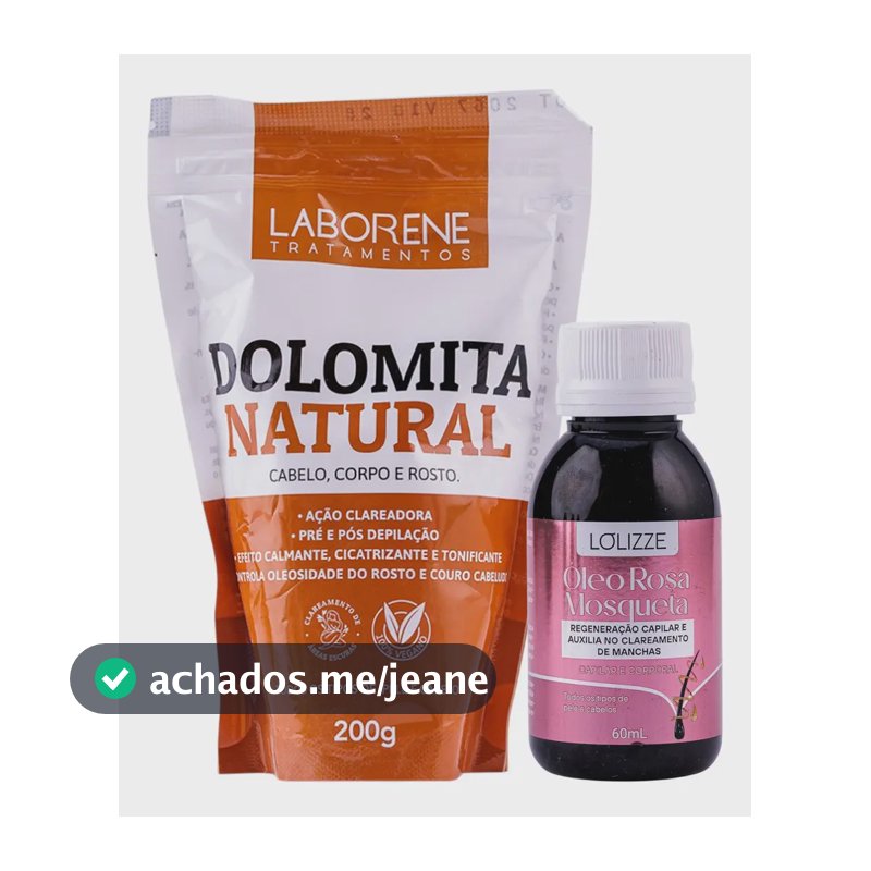 Kit Clareador Dolomita Natural + Óleo Rosa Mosqueta Laborene