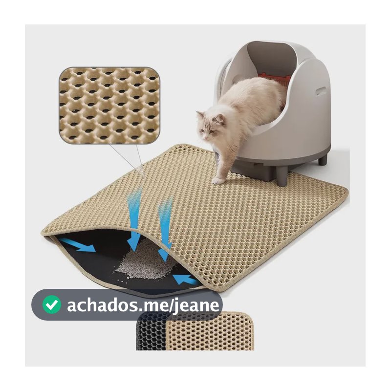 Tapete Coletor Areia Grande 7555cm Para Gatos Limpa Patas Amarelo