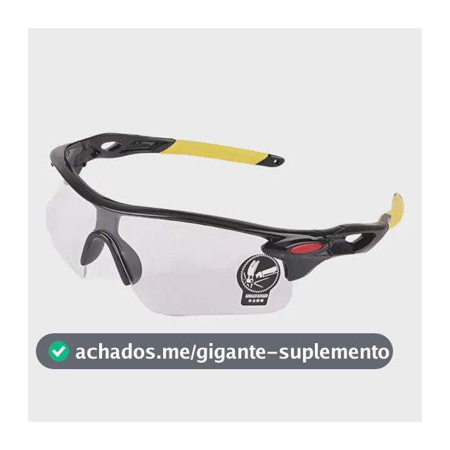 Óculos De Sol Esportivo Para Corrida E Ciclismo Ao Ar Livre Transparente Preto