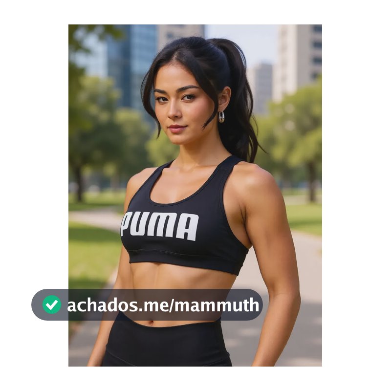 Top Esportivo Feminino 4keeps Sustentação Média Puma Puma Black-white Puma Liso S