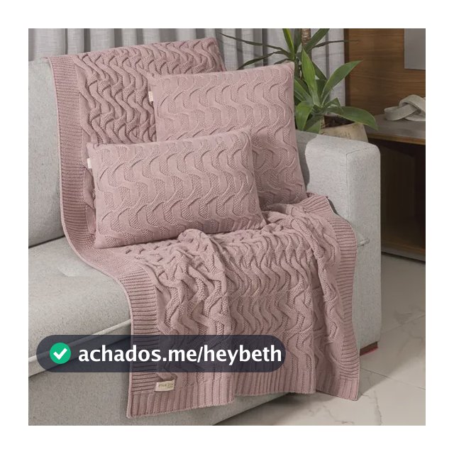 Kit Manta Para Sofá + 2 Capas De Almofada 50x50 Maldivas