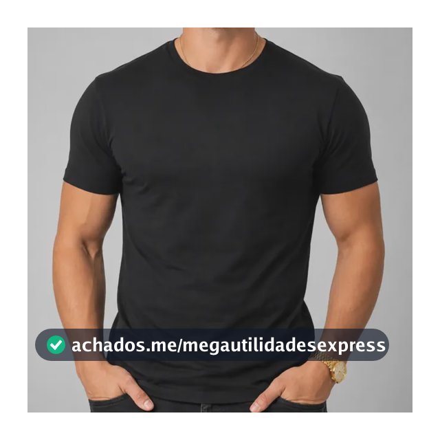 Camiseta Básica Masculina Algodão Lisa Malha Peruana Premium