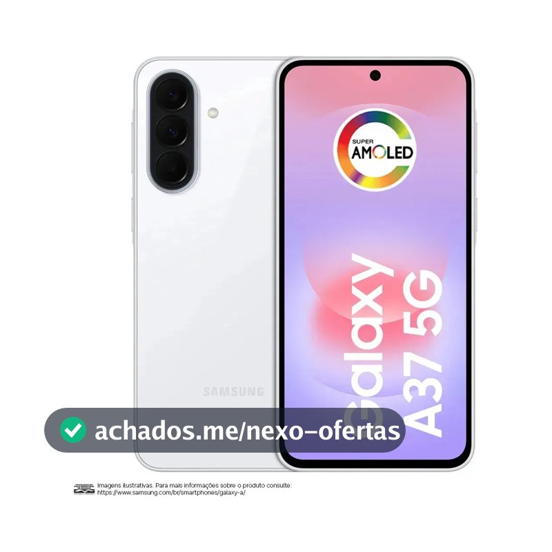Celular Samsung Galaxy A37 5g 256gb, 8gb Ram, Câmera 50mp Branco