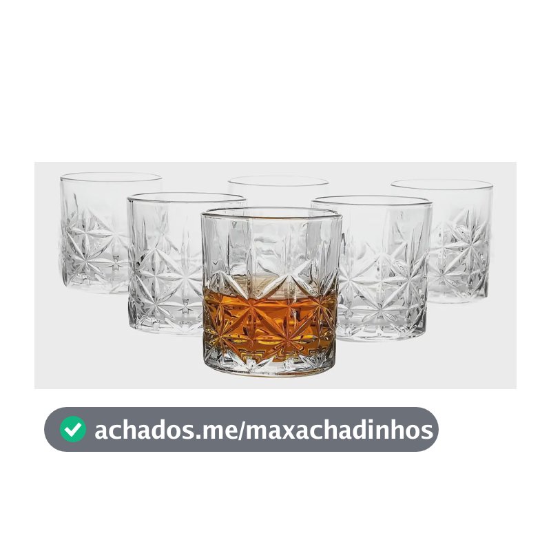 Jogo De Copos De Vidro 330ml 6 Peças Haus - Pavillion