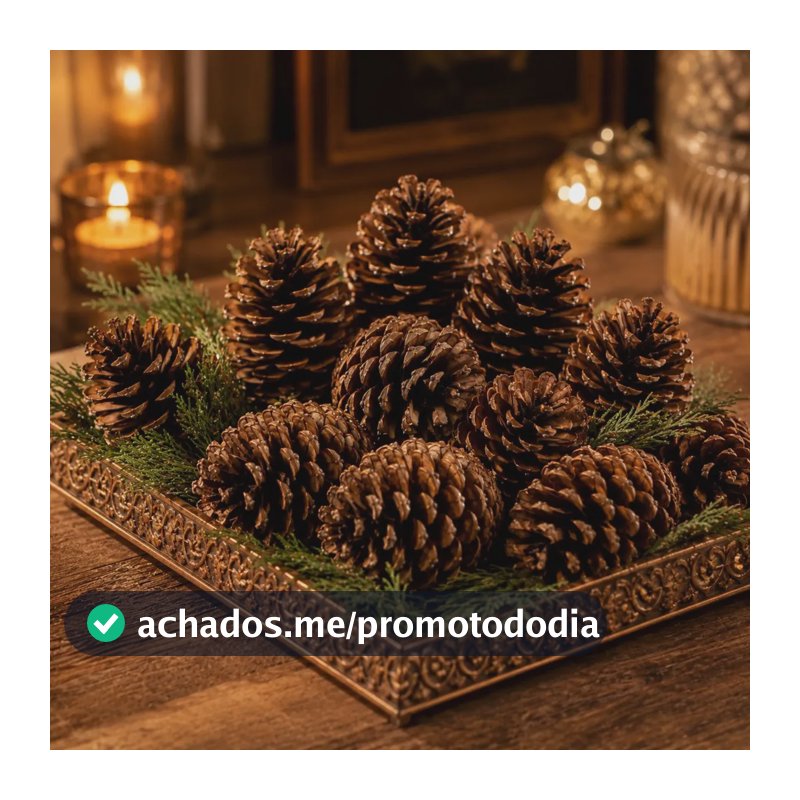 Kit 20 Pinhas Grandes Natal Naturais Decoração Artesanato