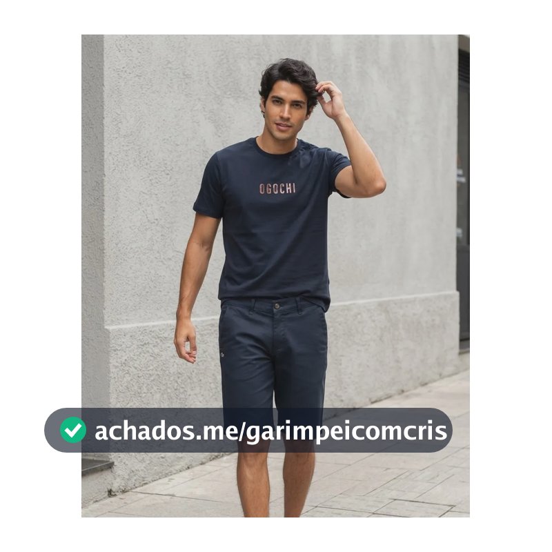 Bermuda Masculina Ogochi Sarja Azul Do 40 Ao 44