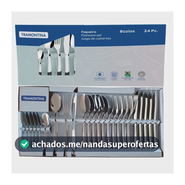 Jogo Talheres Faqueiro Búzios Aço Inox 24 Peças Tramontina
