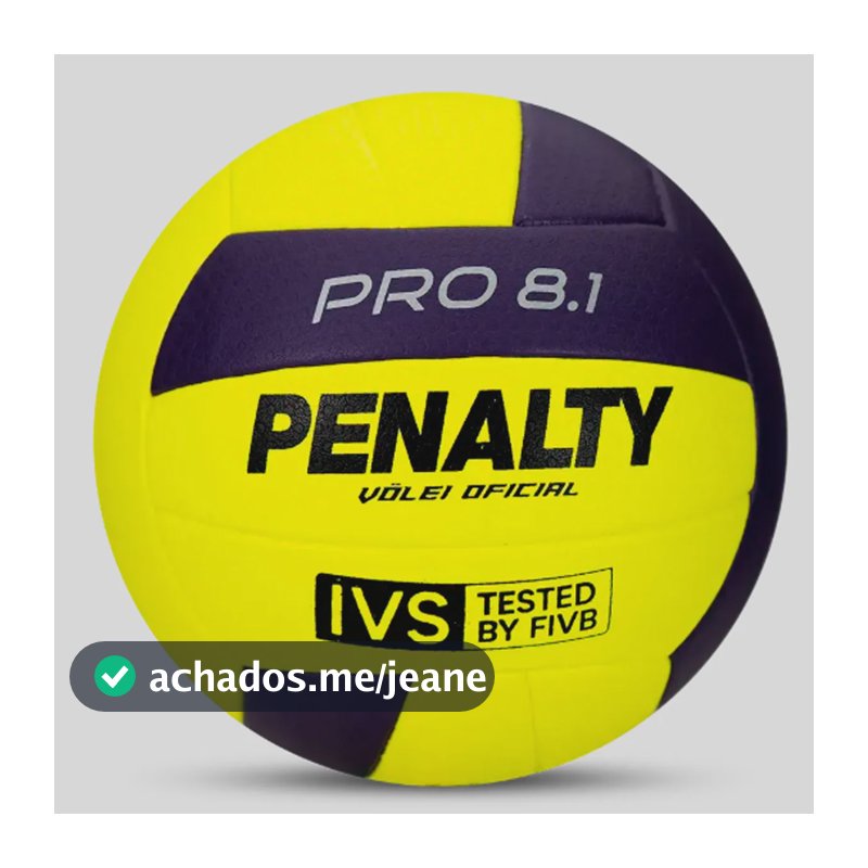 Bola Volei De Quadra Penalty 8.1 Pro Oficial Original Amarelo/roxo