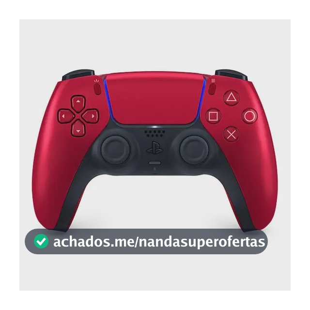 Controlador Joystick Sem Fios Dualsense para Ps5 Vermelho Vulcânico