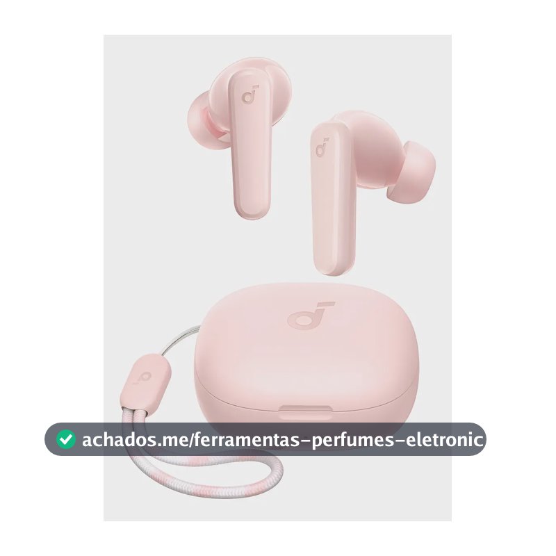 Fone De Ouvido Soundcore P20i Bluetooth 5.3 Grave Potente Drivers 10mm 30h Bateria Carregamento Rápido App Personalização De Som Via App Ipx5 2 Mics Ia Para Chamadas Claras Case Compacto Cor Rosa