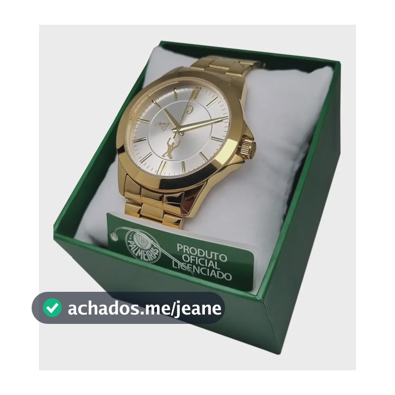 Relógio Palmeiras Edição Especial Goleiro Marcos Sep-012-3 Dourado Prateado