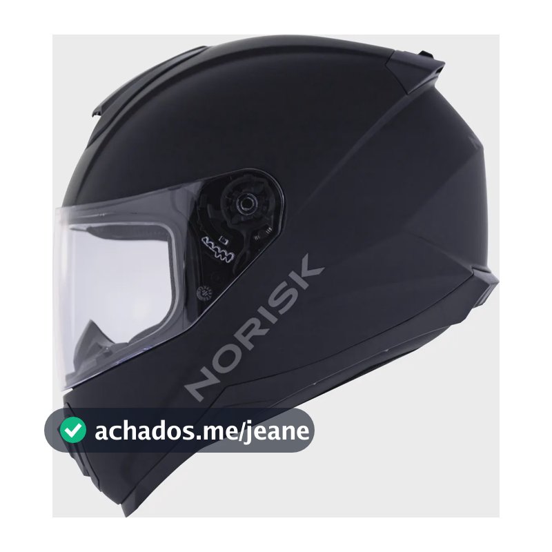 Capacete Integral Norisk Razor Preto Fosco com Viseira Transparente