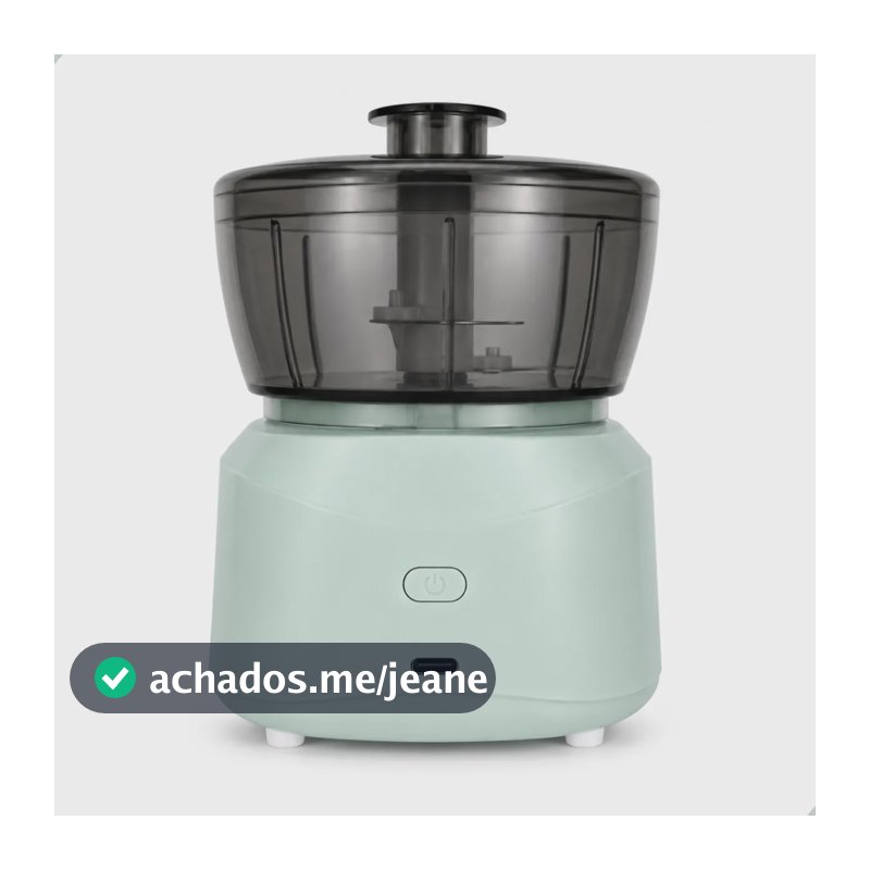 Mini Processador Triturador Alimentos Elétrico 45w Usb 350ml Verde Bivolt
