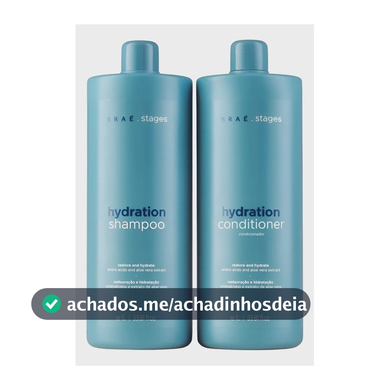 Kit Braé Stages Hydration - Shampoo 1l + Condicionador 1l