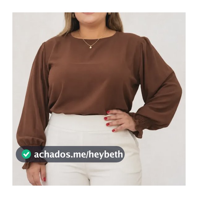 Blusa Feminina Manga Longa Plus Size Alfaiataria Elegante