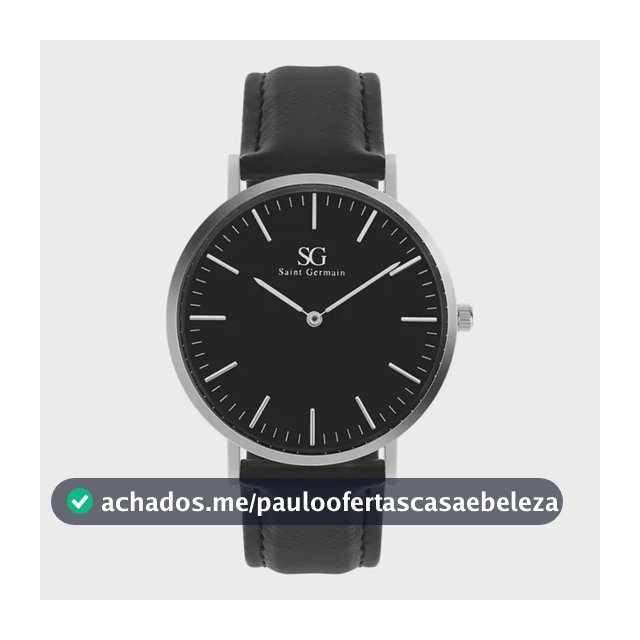 Relógio Masculino Saint Germain Murray Caixa Prateada de 40mm