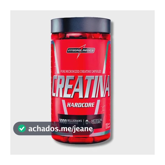 Creatina Integralmedica 120 Cápsulas Hardcore Monohidratada Sabor Sem Sabor