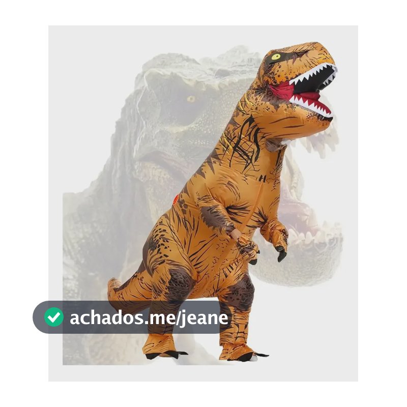 Fantasia Inflável Cosplay Dinossauro Tiranossauro Rex Marrom Versão Adulta (150-190 Cm)