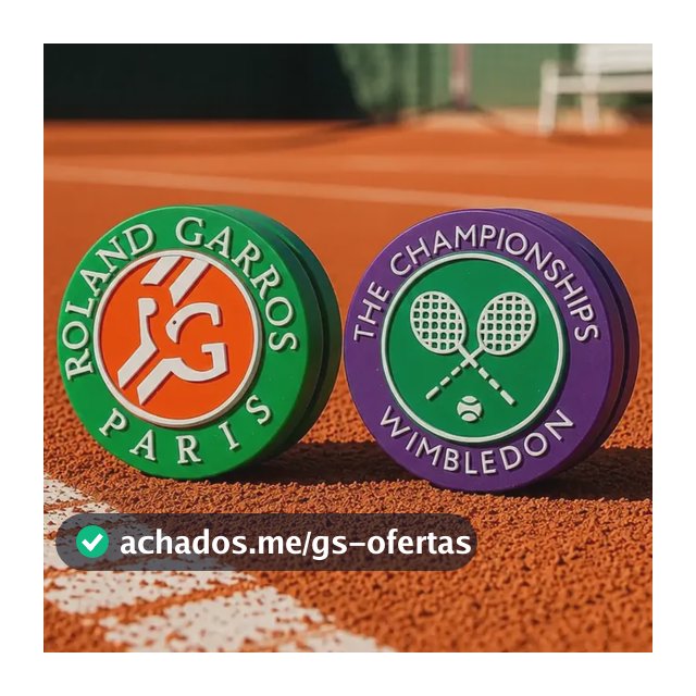 Kit 2un Antivibrador Raquete Tenis Roland Garros Wimbledon Verde-claro