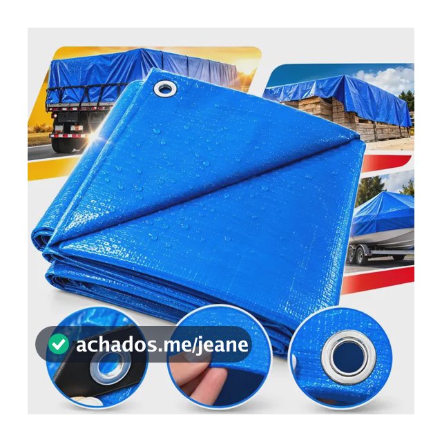 Lona 4x4m 120 Micra De Polietileno Reforçada Cobertura Azul