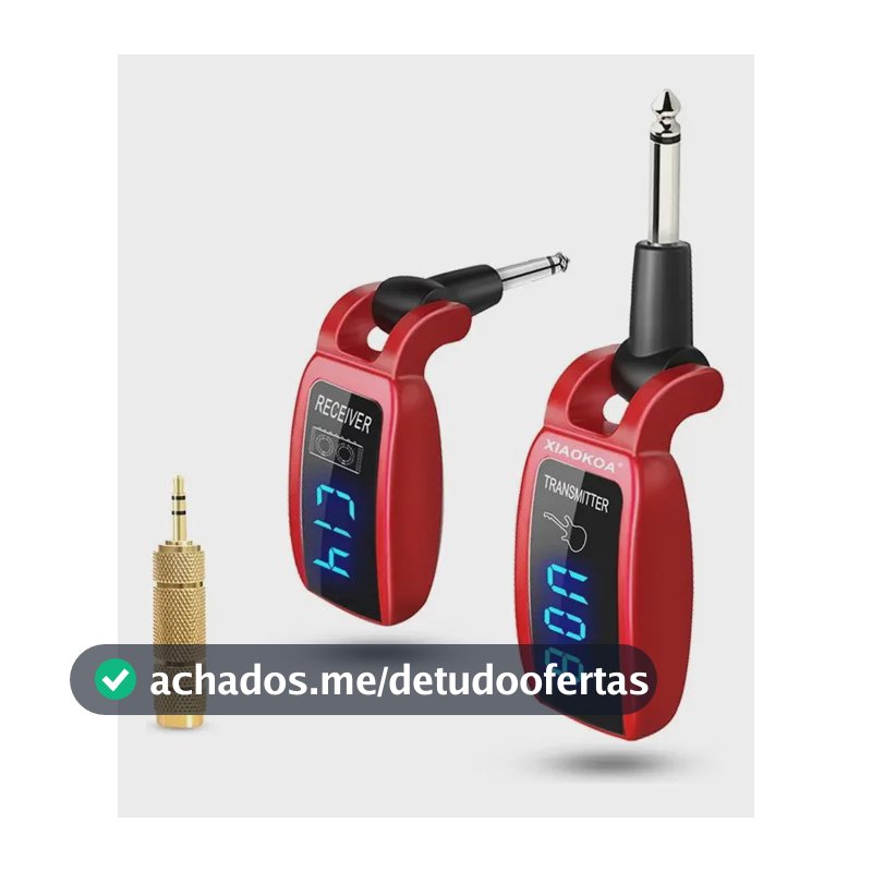 Sistema De Guitarra Sem Fio U12dx Receptor Transmissor De