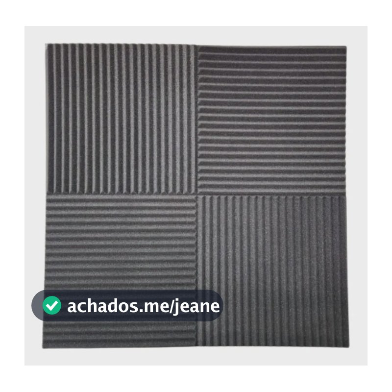 Espuma Acústica Flat 10 Placas 500 X 500 X 30mm Estudio